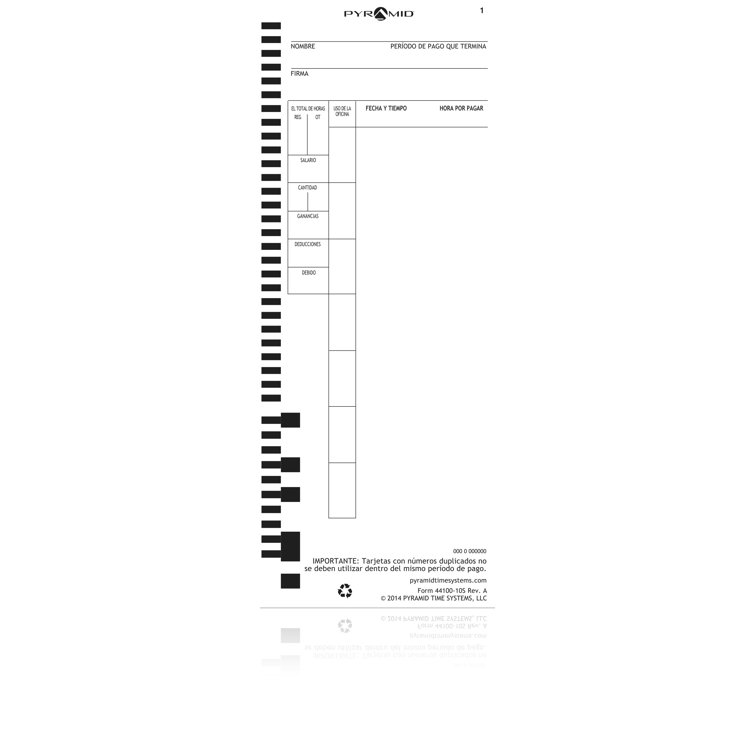 Pyramid Spanish Time Card Wayfair